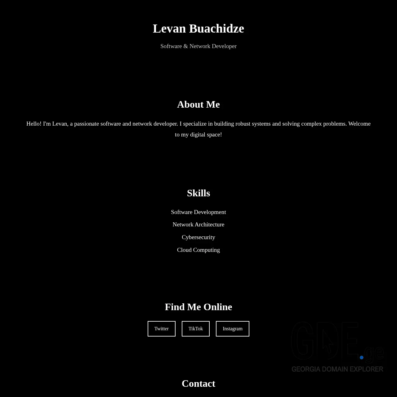 Screenshot of the site buachidze.ge at 2025-12-07