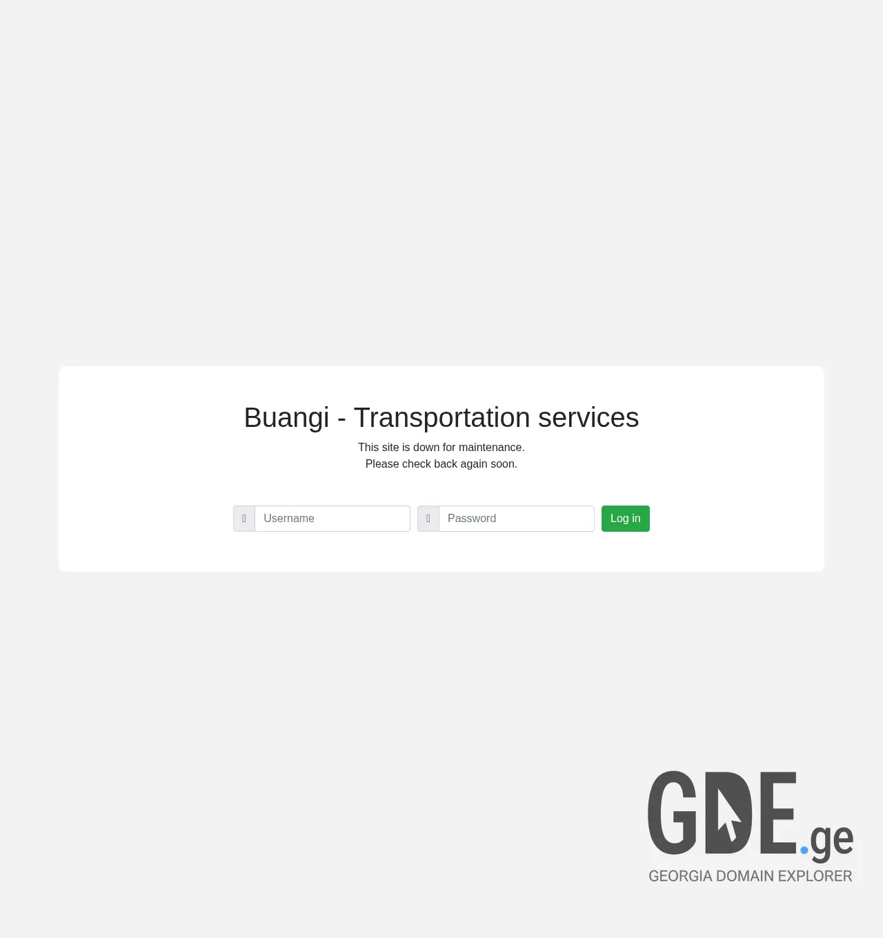 Screenshot of the site buangi.ge at 2025-11-30