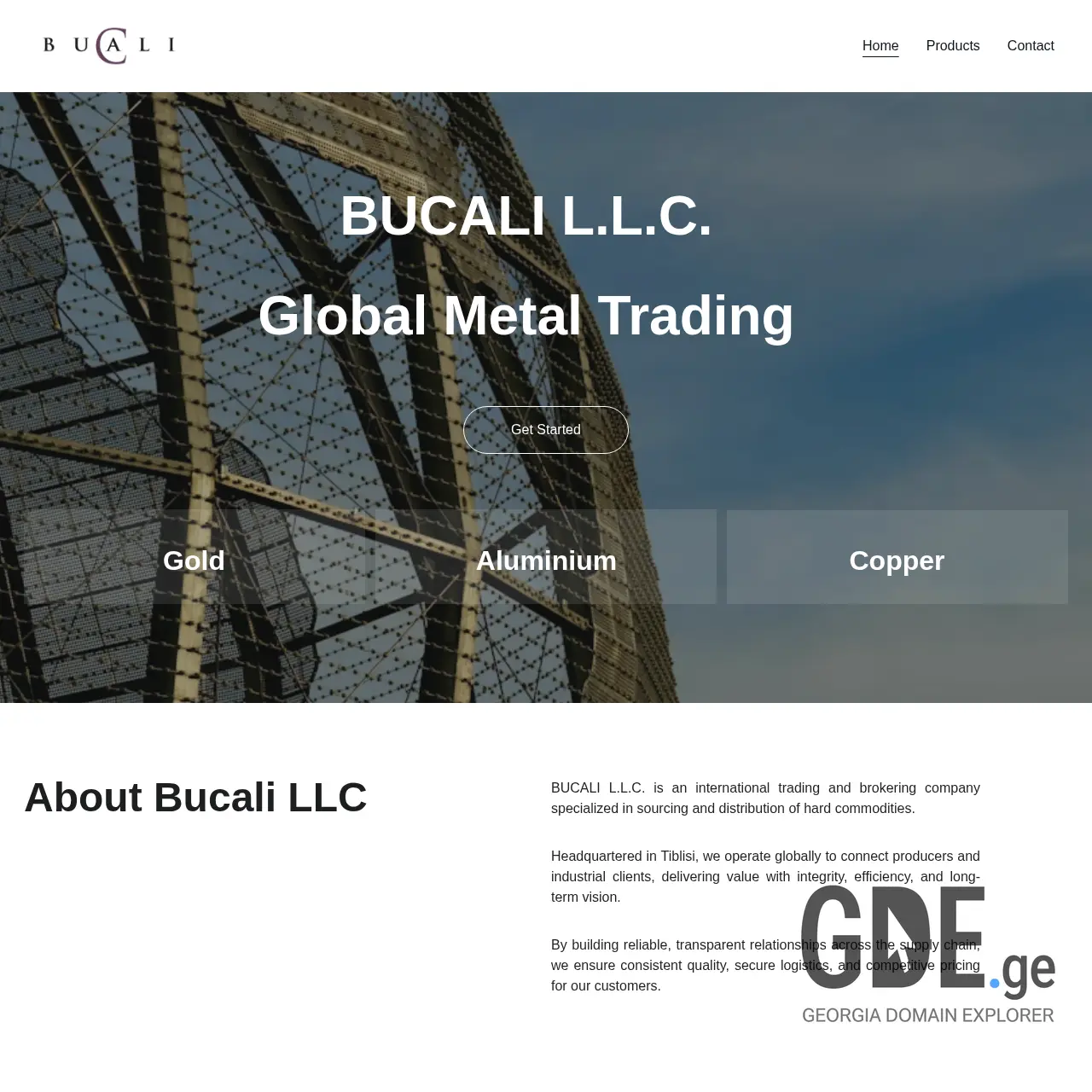 Screenshot of the site bucali.ge at 2025-12-14
