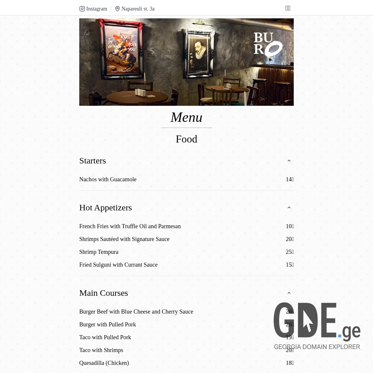 Screenshot of the site buro.ge at 2025-12-07