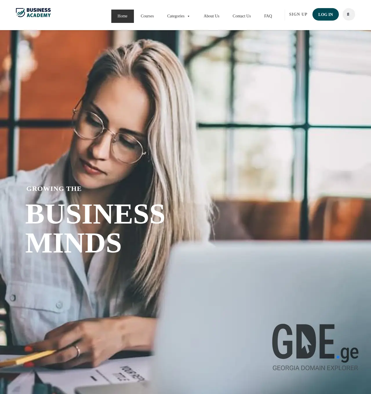 Screenshot of the site businessacademy.ge at 2025-11-30