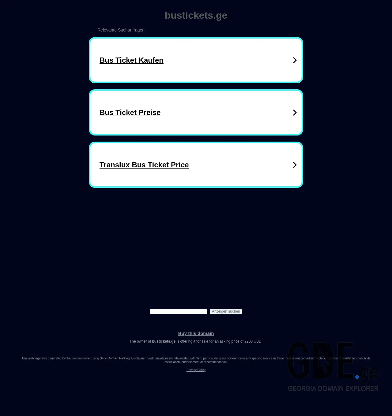 Screenshot of the site bustickets.ge at 2025-11-30