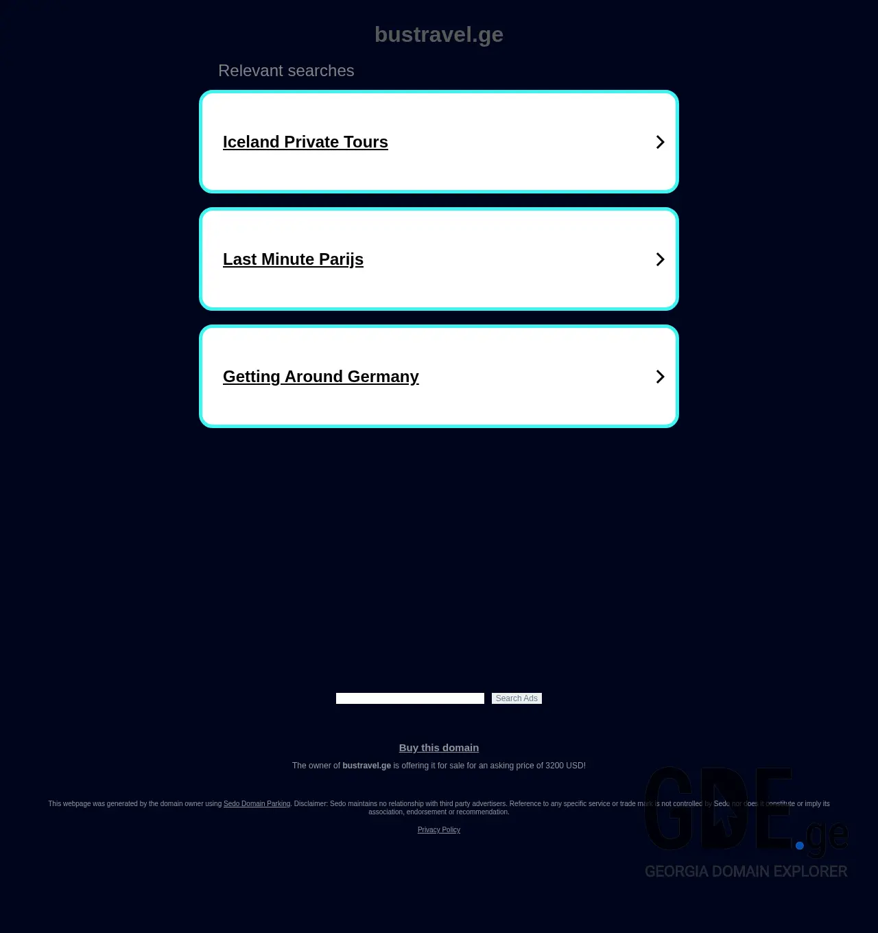 Screenshot of the site bustravel.ge at 2025-11-30