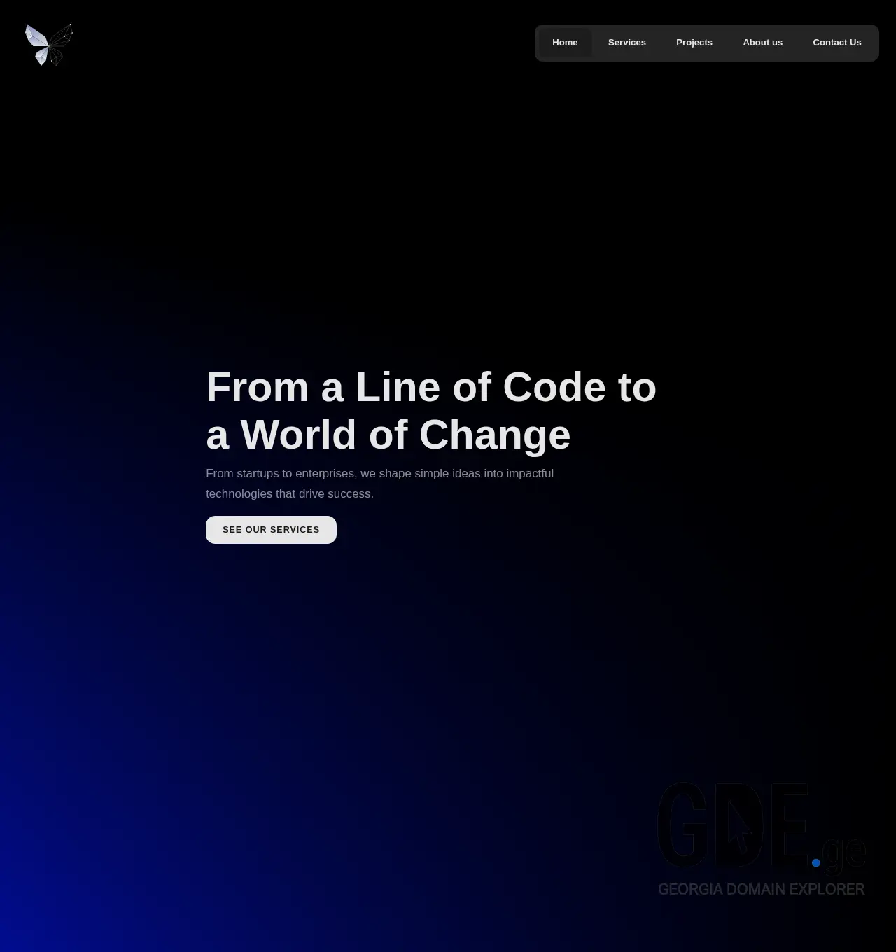 Screenshot of the site butterflyeffect.ge at 2025-11-30