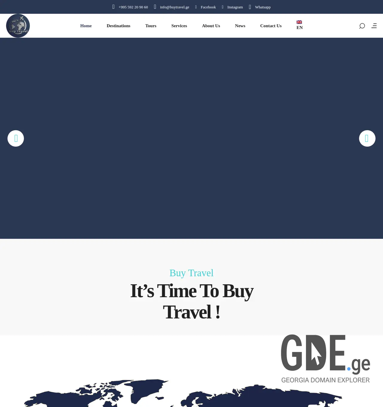 Screenshot of the site buytravel.ge at 2025-11-30