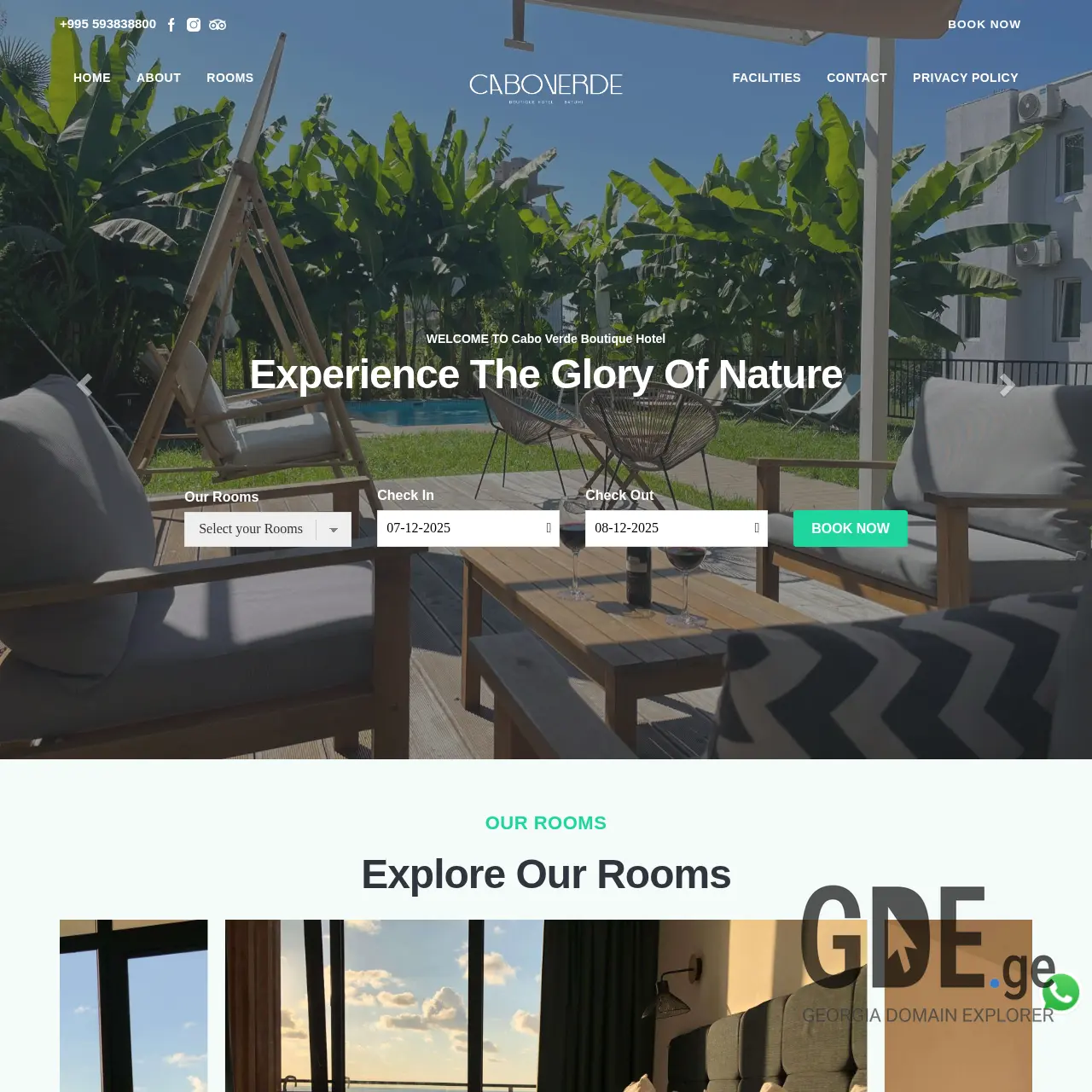 Screenshot of the site cabo-verde.ge at 2025-12-07