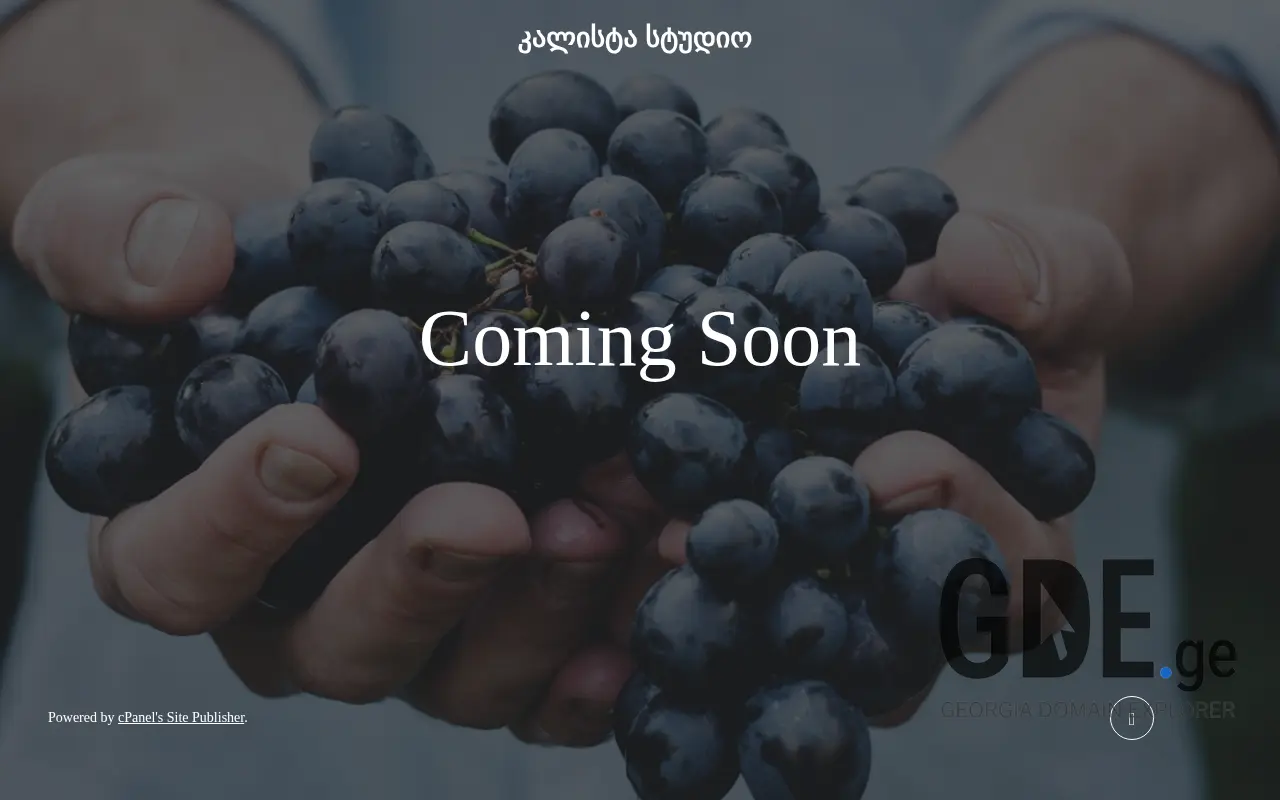 Screenshot of the site calista.ge at 2025-11-28