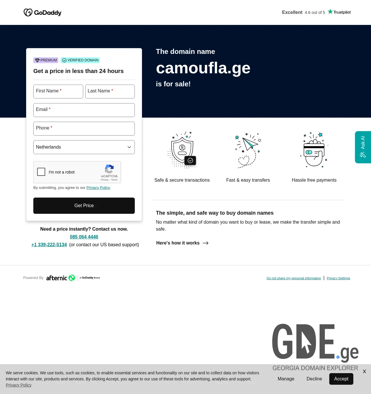 Screenshot of the site camoufla.ge at 2025-11-30