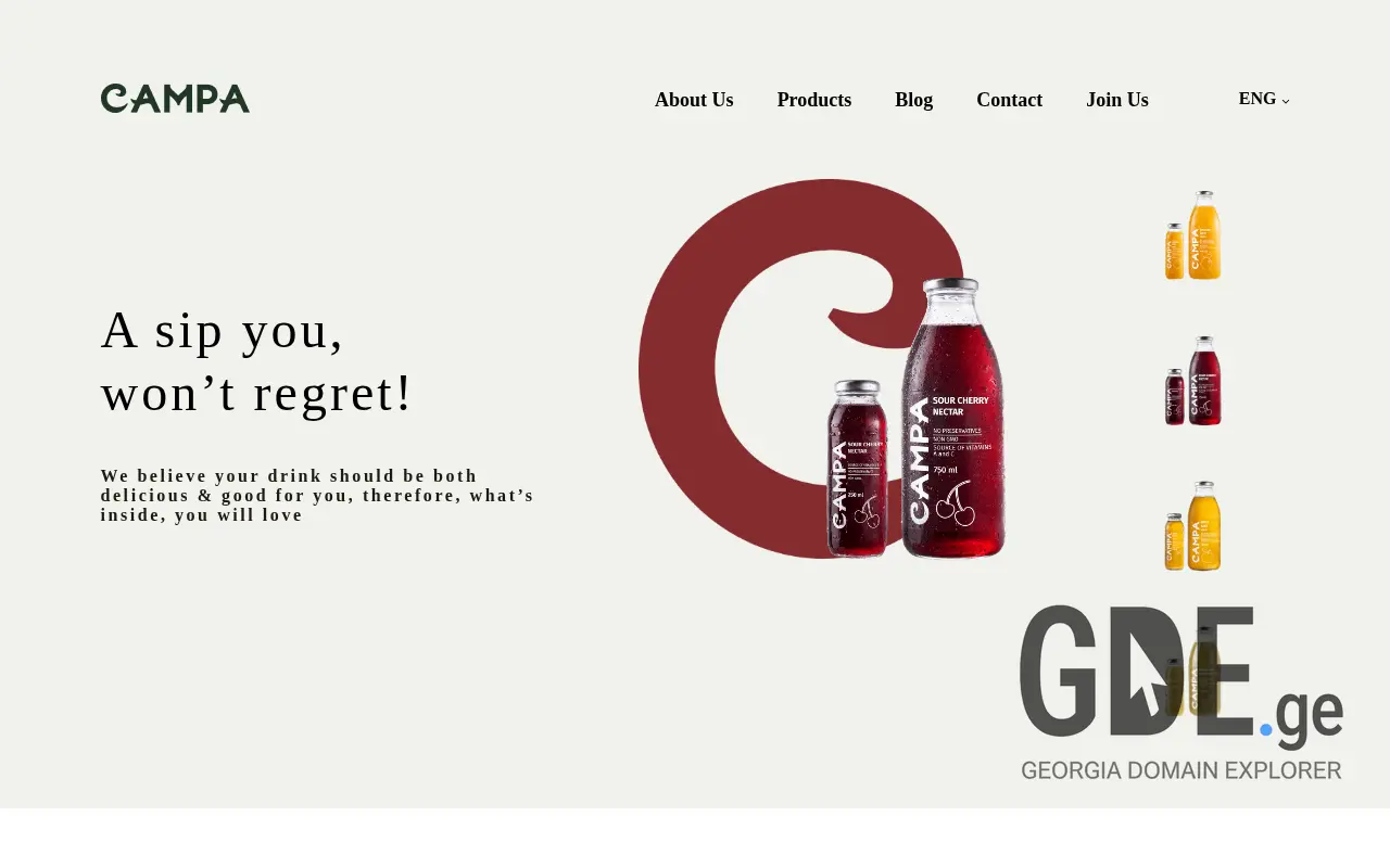 Screenshot of the site campa.ge at 2025-11-28