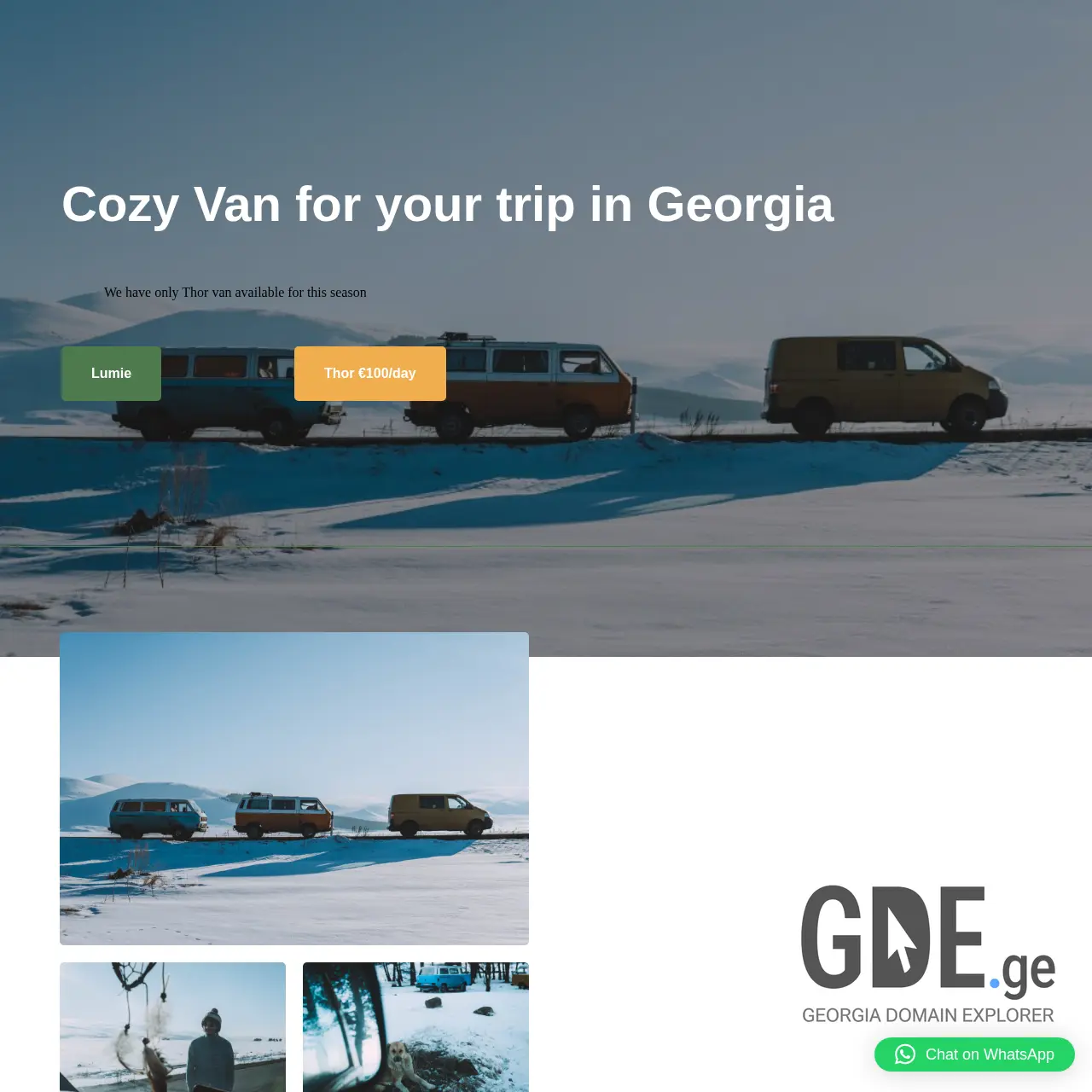 Screenshot of the site campervan.ge at 2025-12-07
