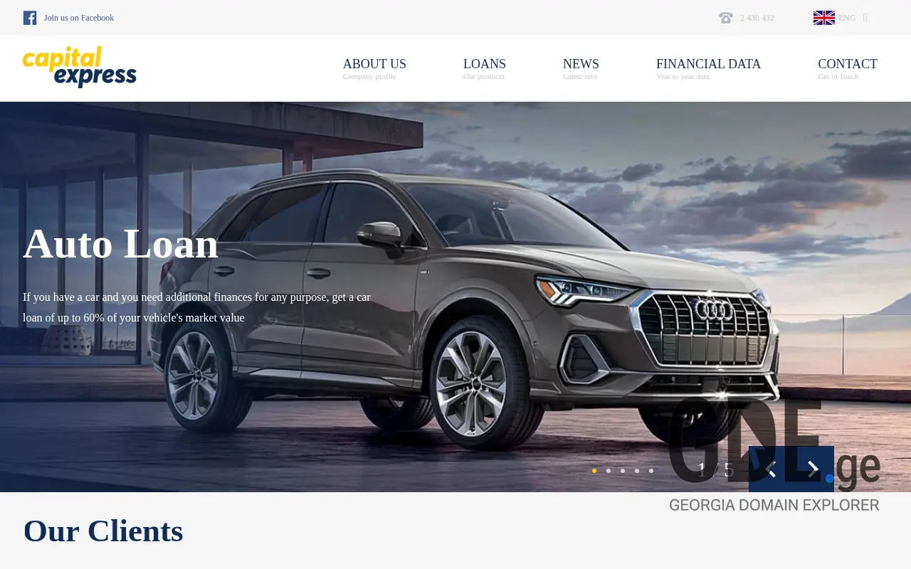 Screenshot of the site capitalexpress.ge at 2025-11-28