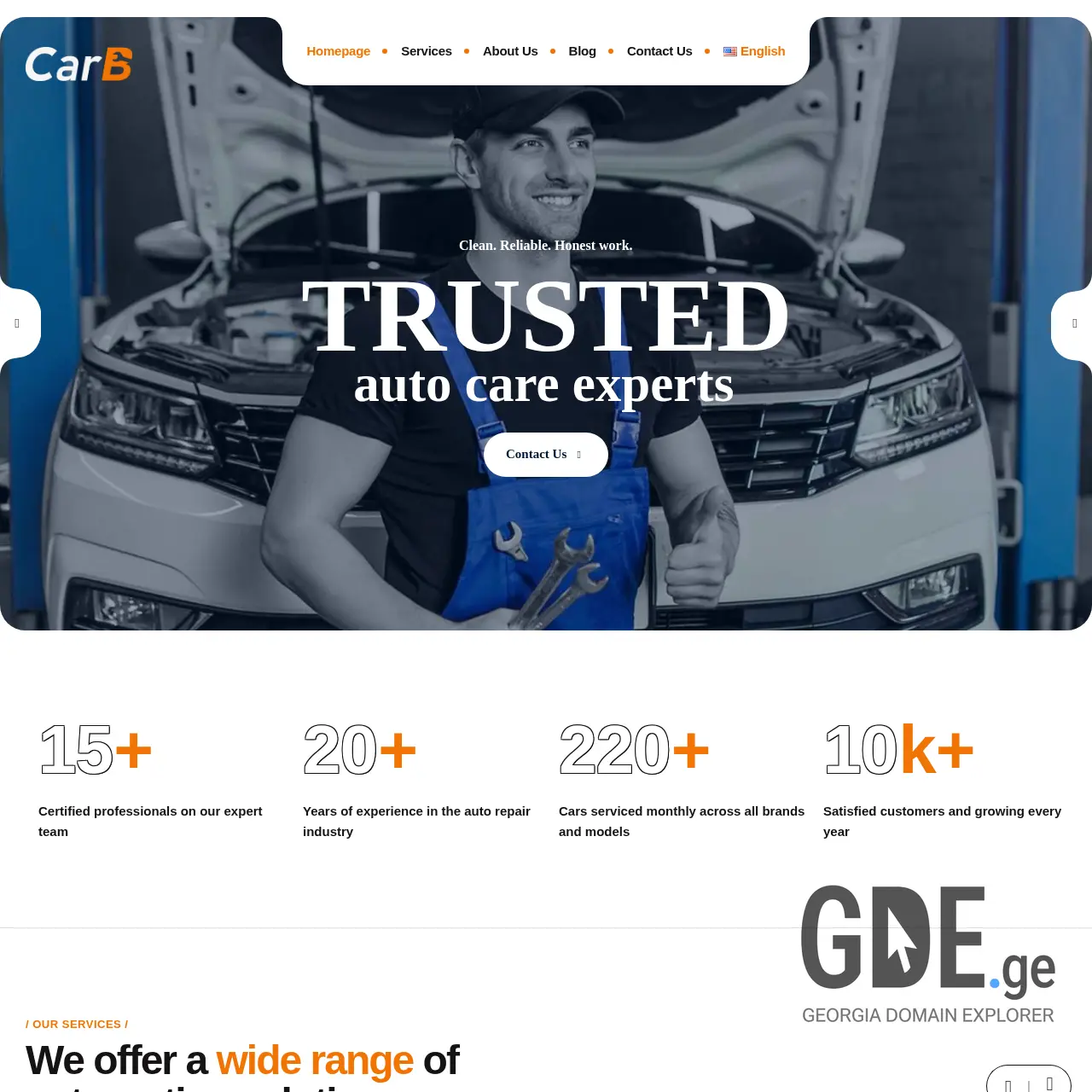 Screenshot of the site carb.ge at 2025-12-07