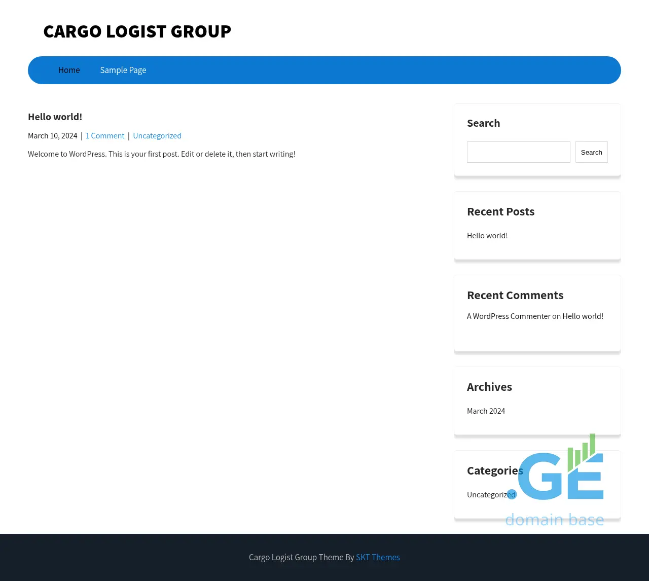 Screenshot of the site cargologistgroup.ge at 2025-10-04