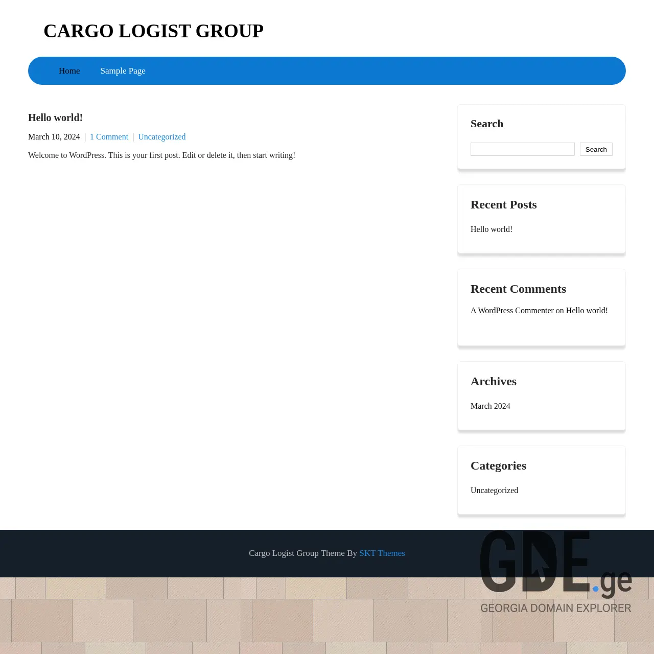 Screenshot of the site cargologistgroup.ge at 2025-12-07