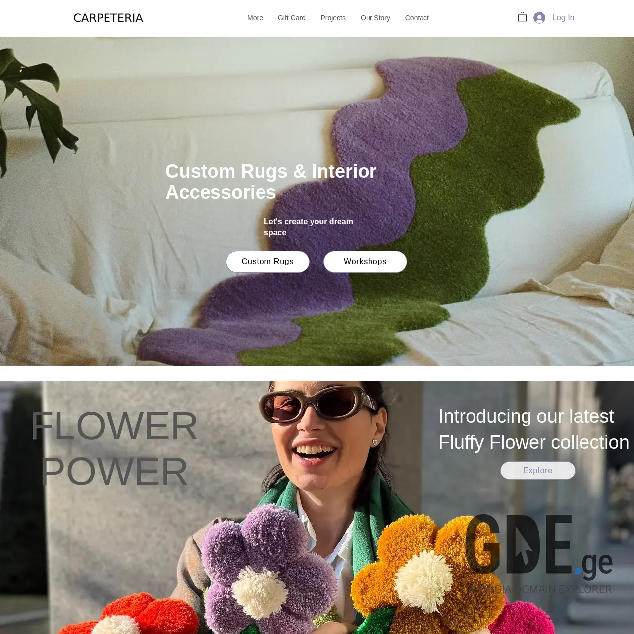 Screenshot of the site carpeteria.ge at 2025-12-07