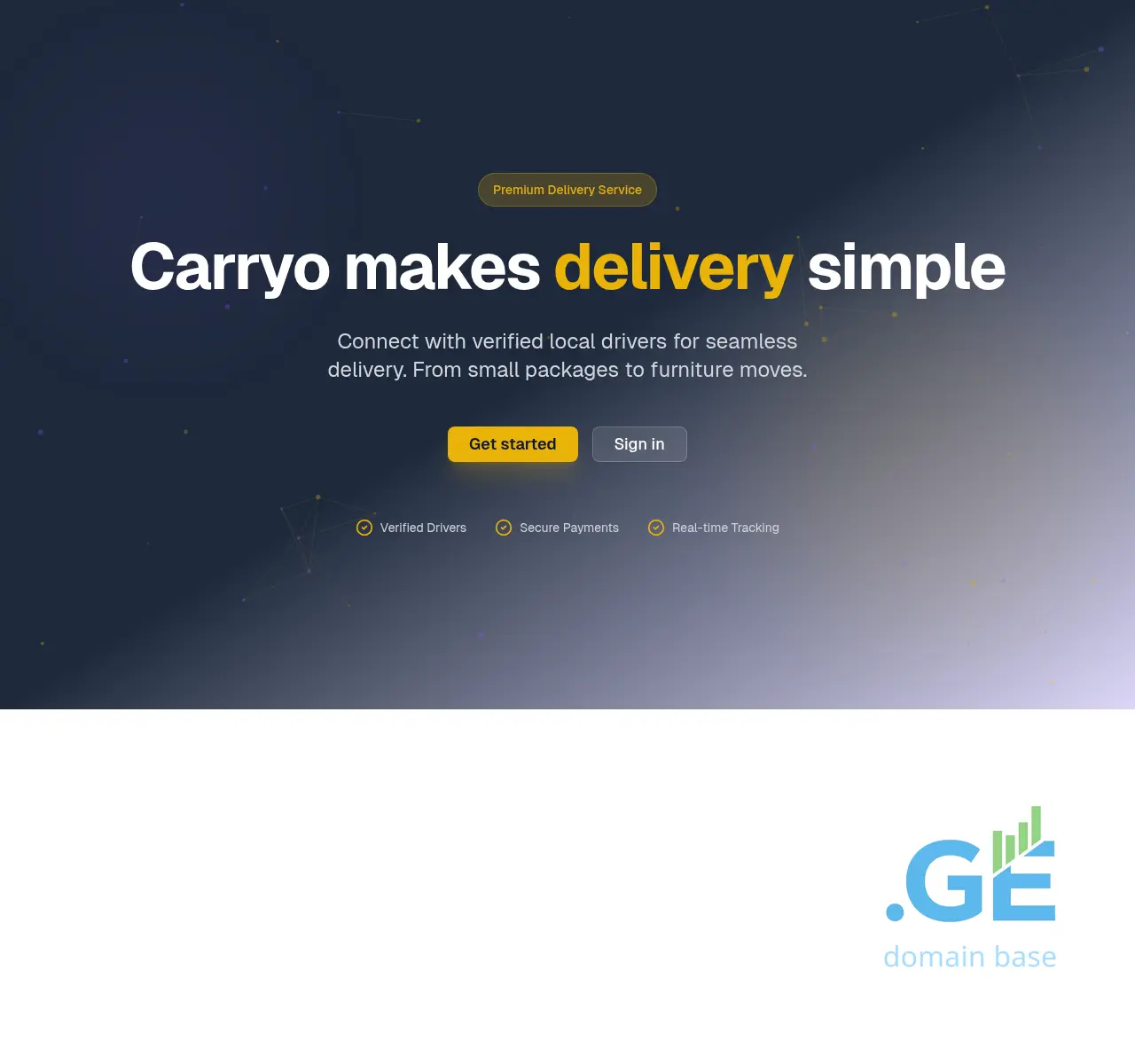 Screenshot of the site carryo.ge at 2025-11-07