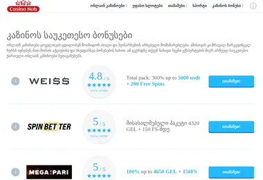 Скриншот casinohub.ge