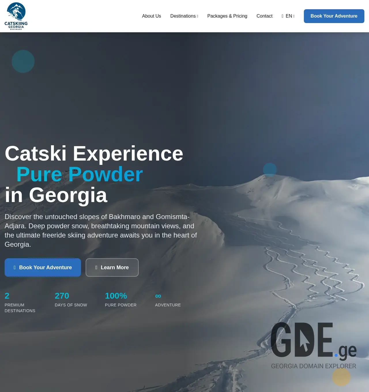 Screenshot of the site catski.ge at 2025-12-06