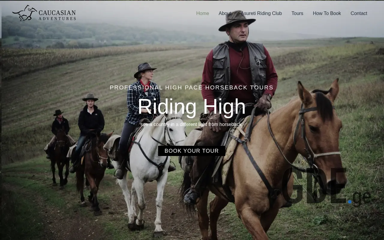 Screenshot of the site caucasianadventures.ge at 2025-11-28