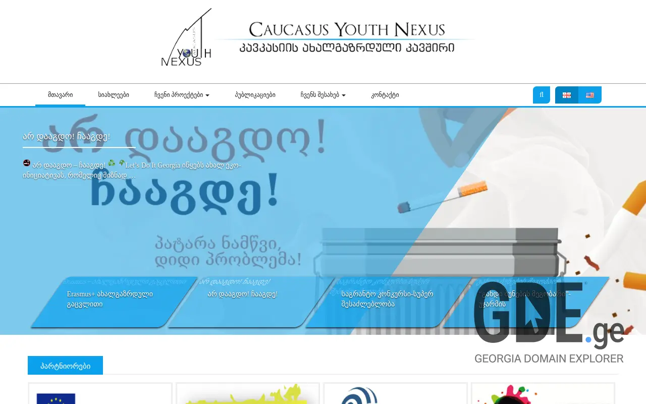 Screenshot of the site caynex.ge at 2025-11-28