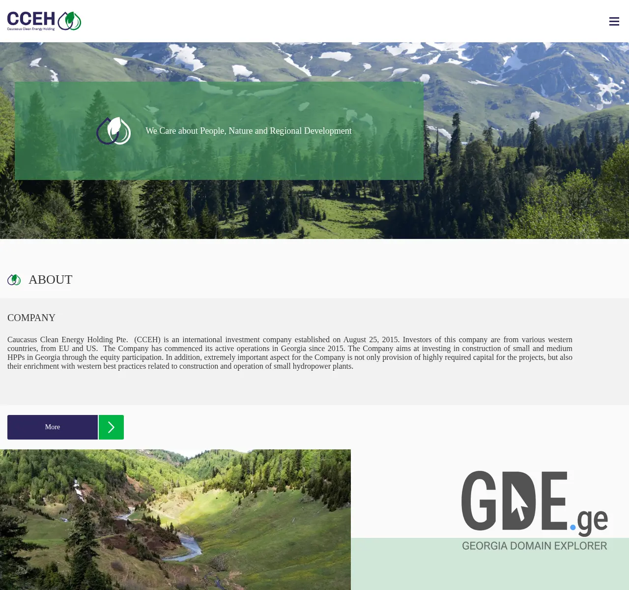 Screenshot of the site cceh.ge at 2025-11-26