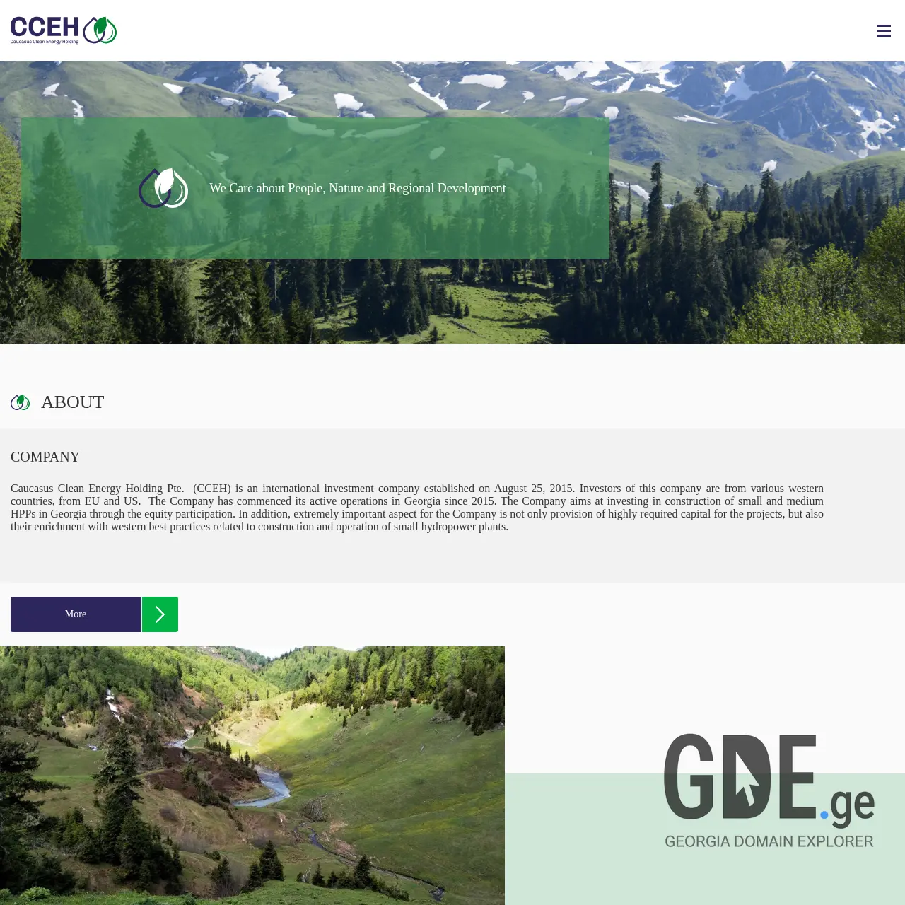 Screenshot of the site cceh.ge at 2025-12-20