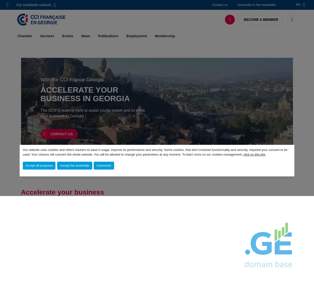 Screenshot of the site ccifg.ge at 2025-11-24