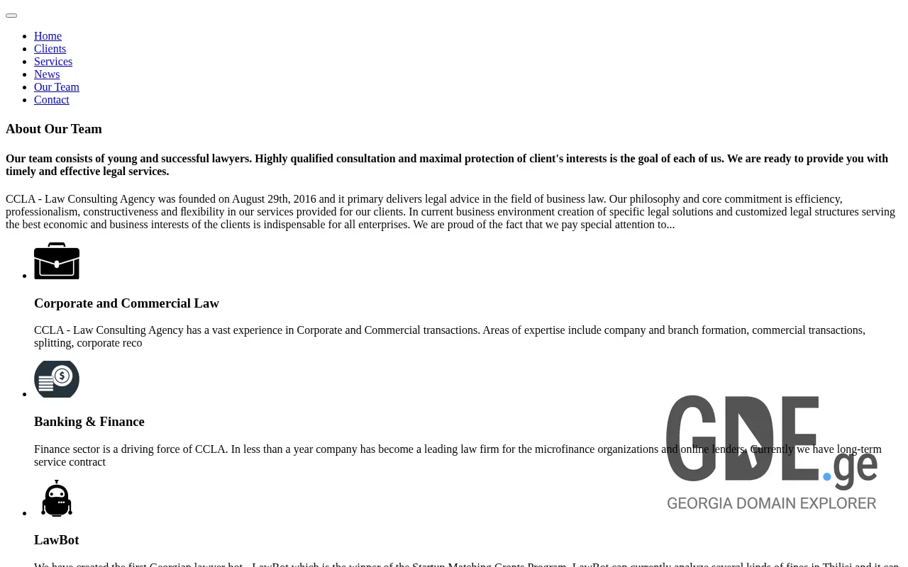 Screenshot of the site ccl.ge at 2025-11-28