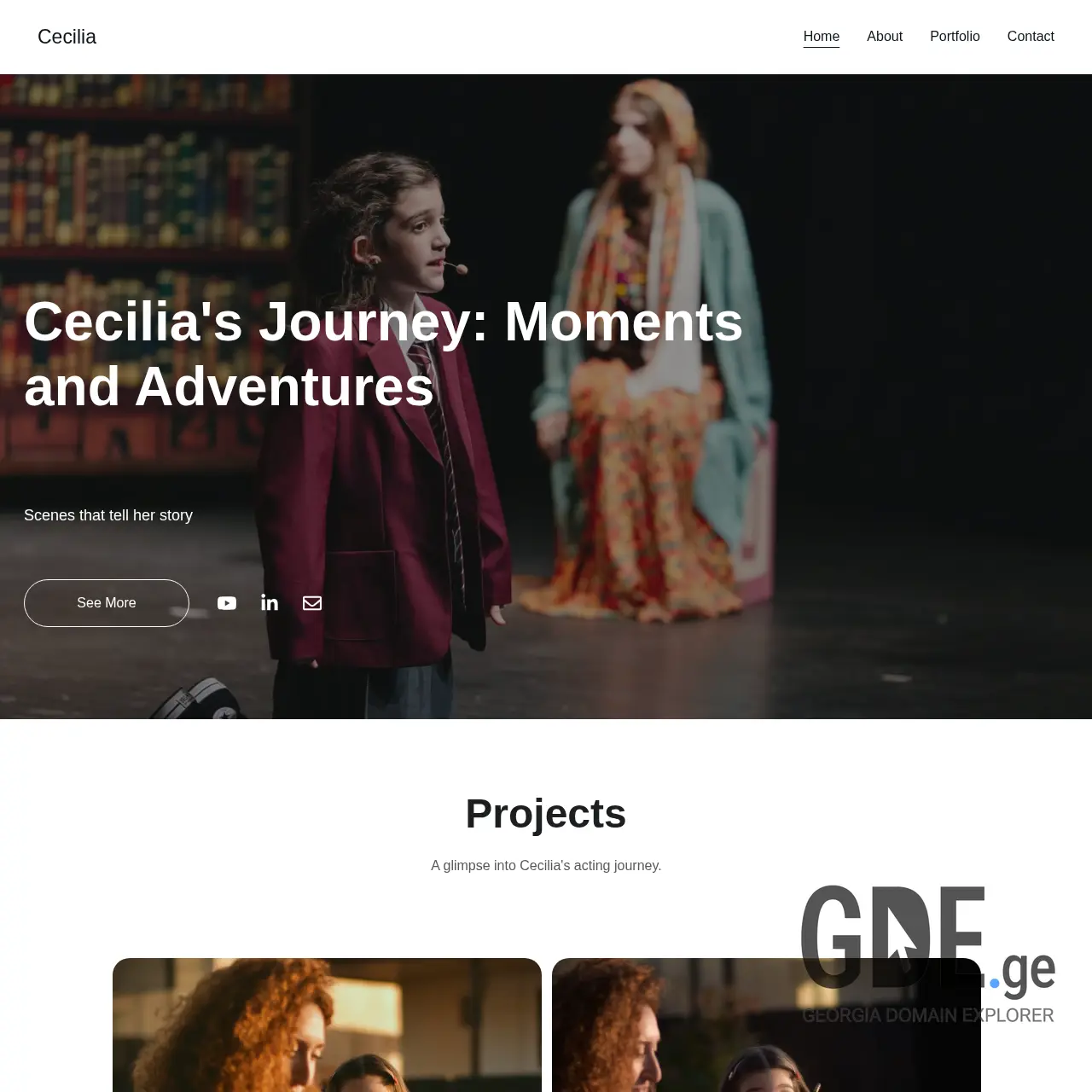 Screenshot of the site cecilia.ge at 2025-12-15