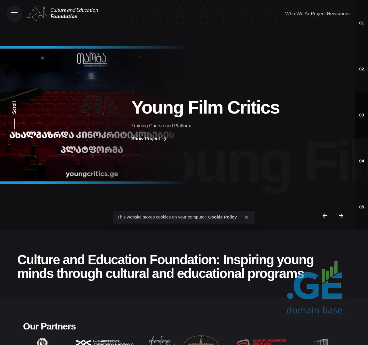 Screenshot of the site cef.org.ge at 2025-11-24