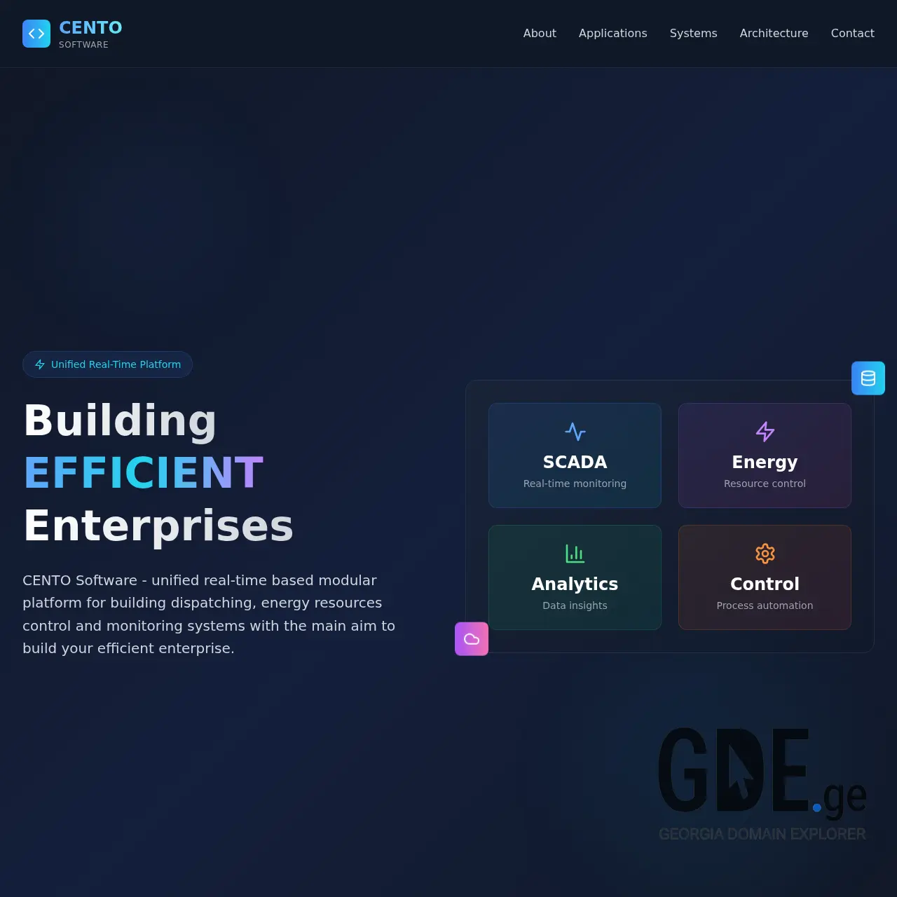 Screenshot of the site centosoftware.ge at 2025-12-07