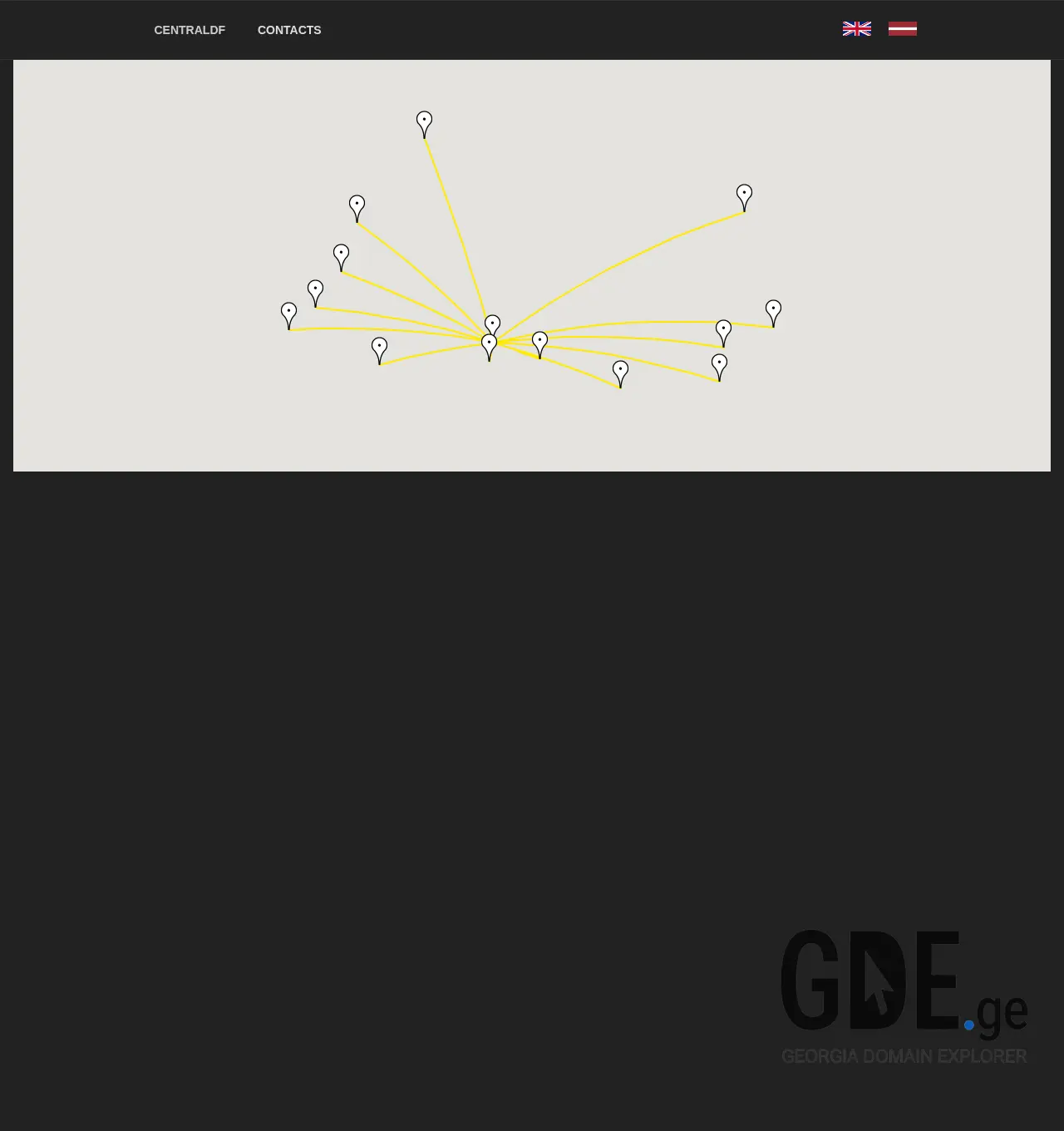 Screenshot of the site centraldf.ge at 2025-11-30