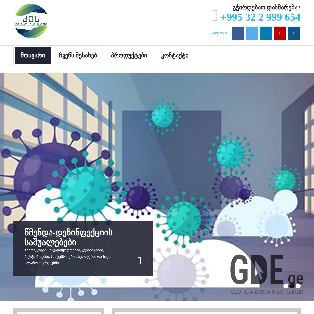 Screenshot of the site cesystem.ge at 2025-12-07