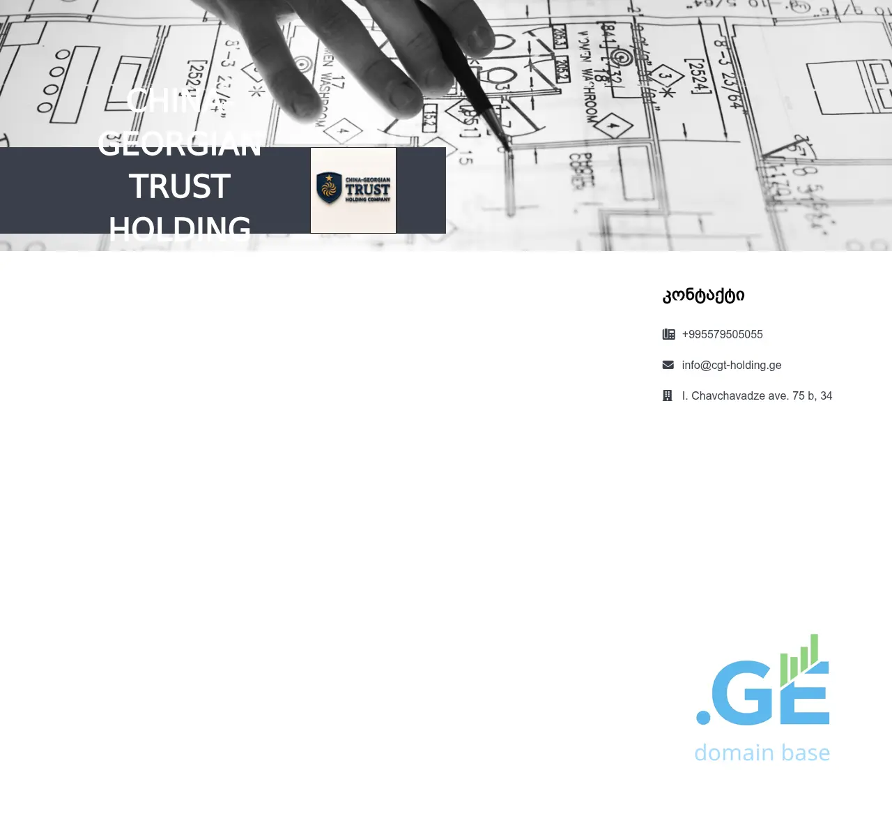 Screenshot of the site cgt-holding.ge