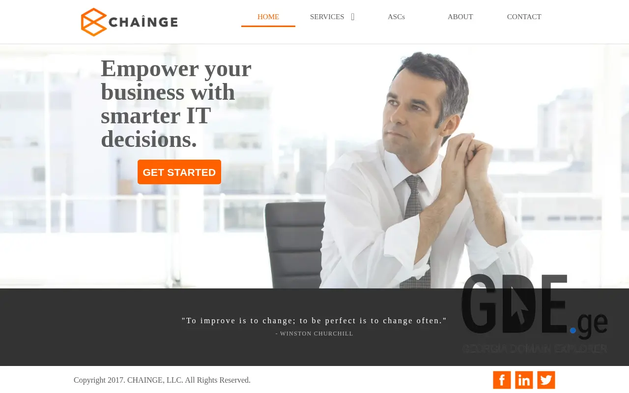 Screenshot of the site chain.ge at 2025-11-28