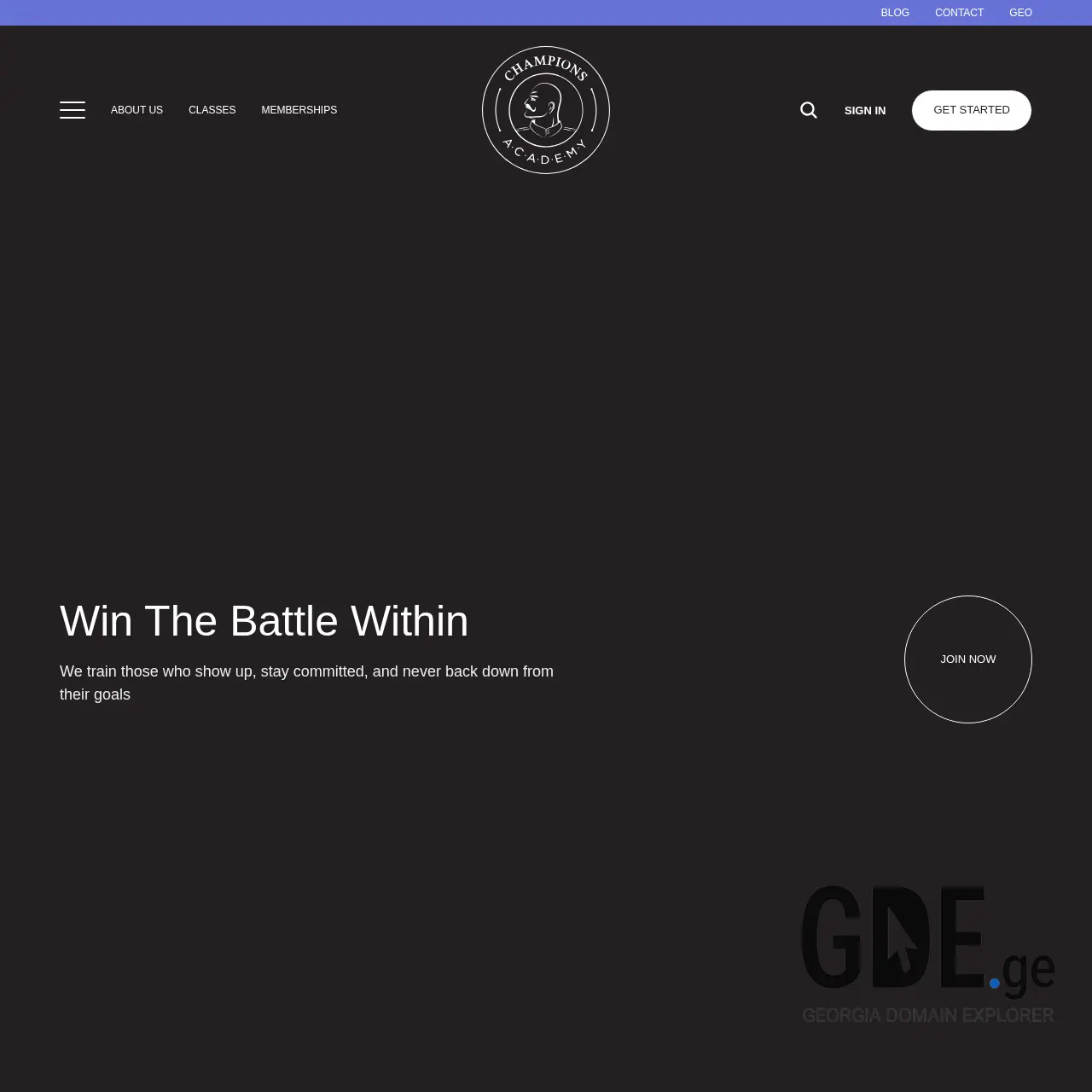 Screenshot of the site champ.ge at 2025-12-15