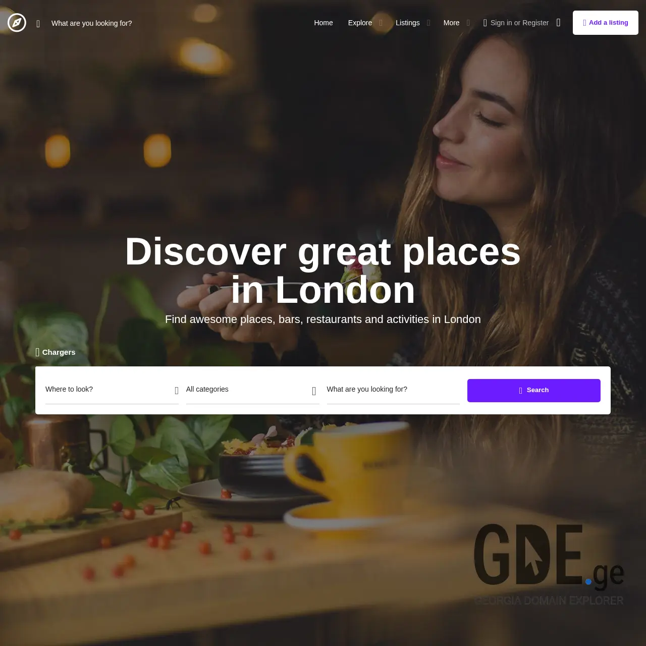 Screenshot of the site chargersmap.ge at 2026-01-24