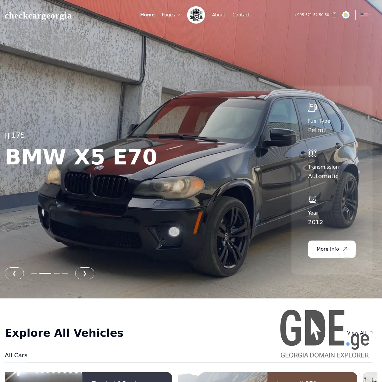 Screenshot of the site checkcargeorgia.ge at 2025-12-07