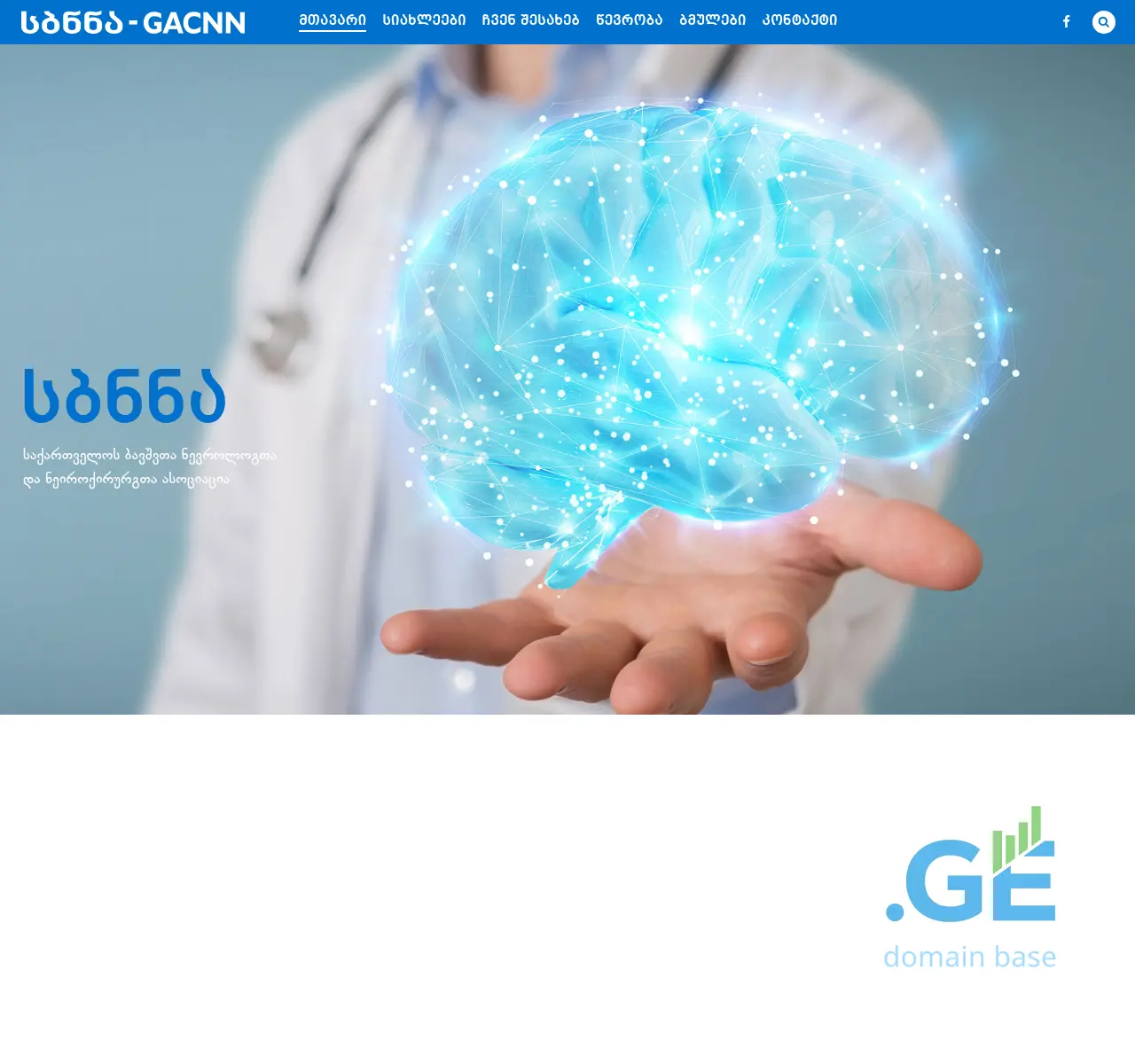 Screenshot of the site childneurology.ge at 2025-11-15