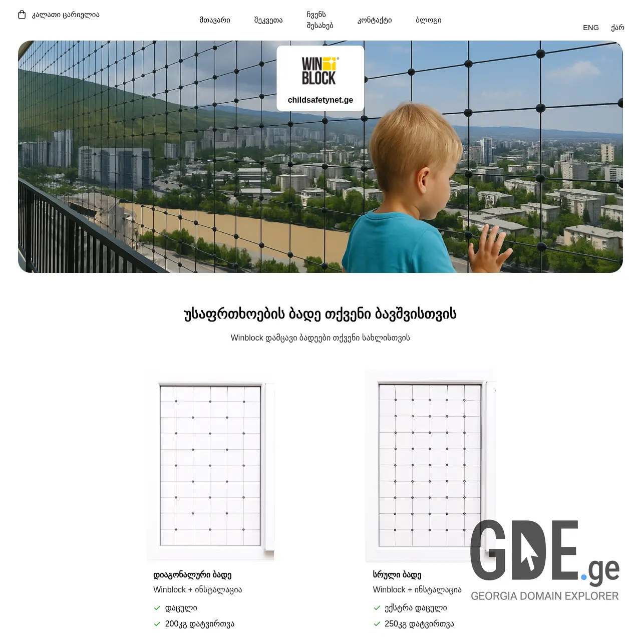 Screenshot of the site childsafetynet.ge at 2025-12-07