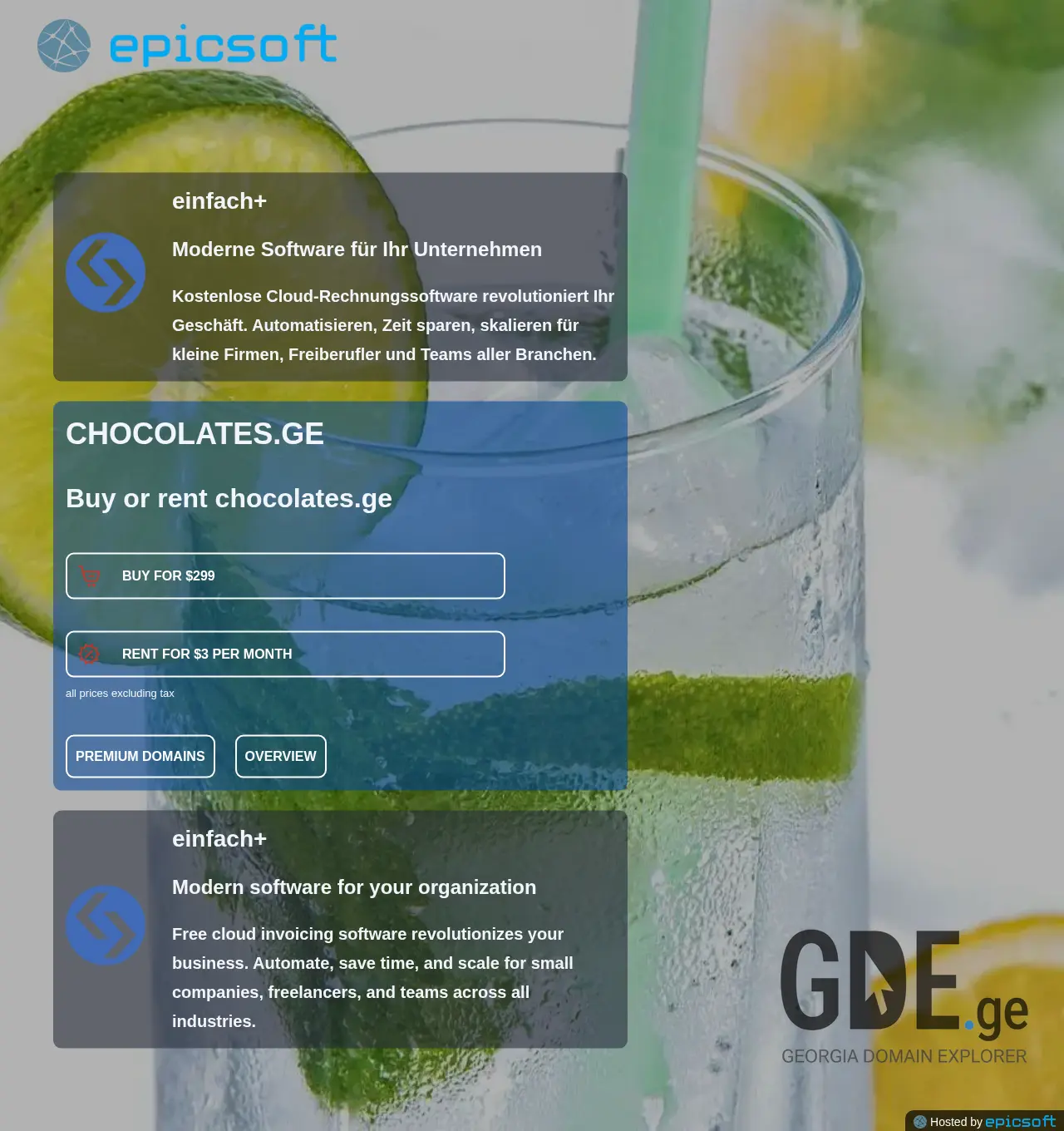 Screenshot of the site chocolates.ge at 2025-11-30