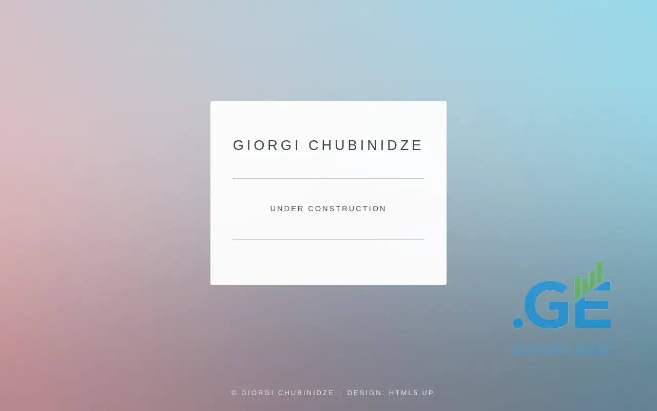 Screenshot of the site chubinidze.ge at 2025-09-12