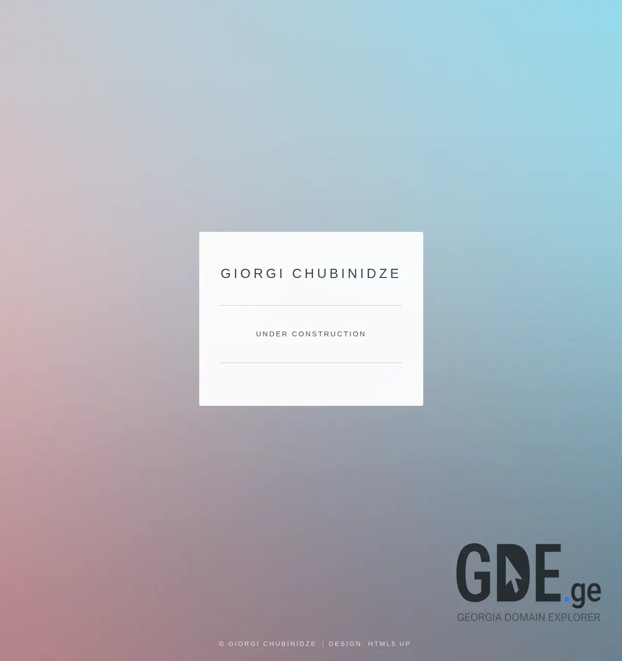 Screenshot of the site chubinidze.ge at 2025-11-30