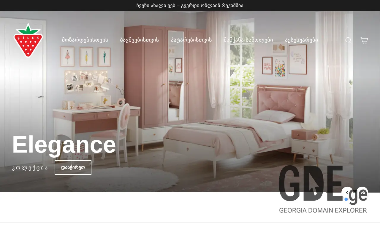 Screenshot of the site cilek.ge at 2025-11-27