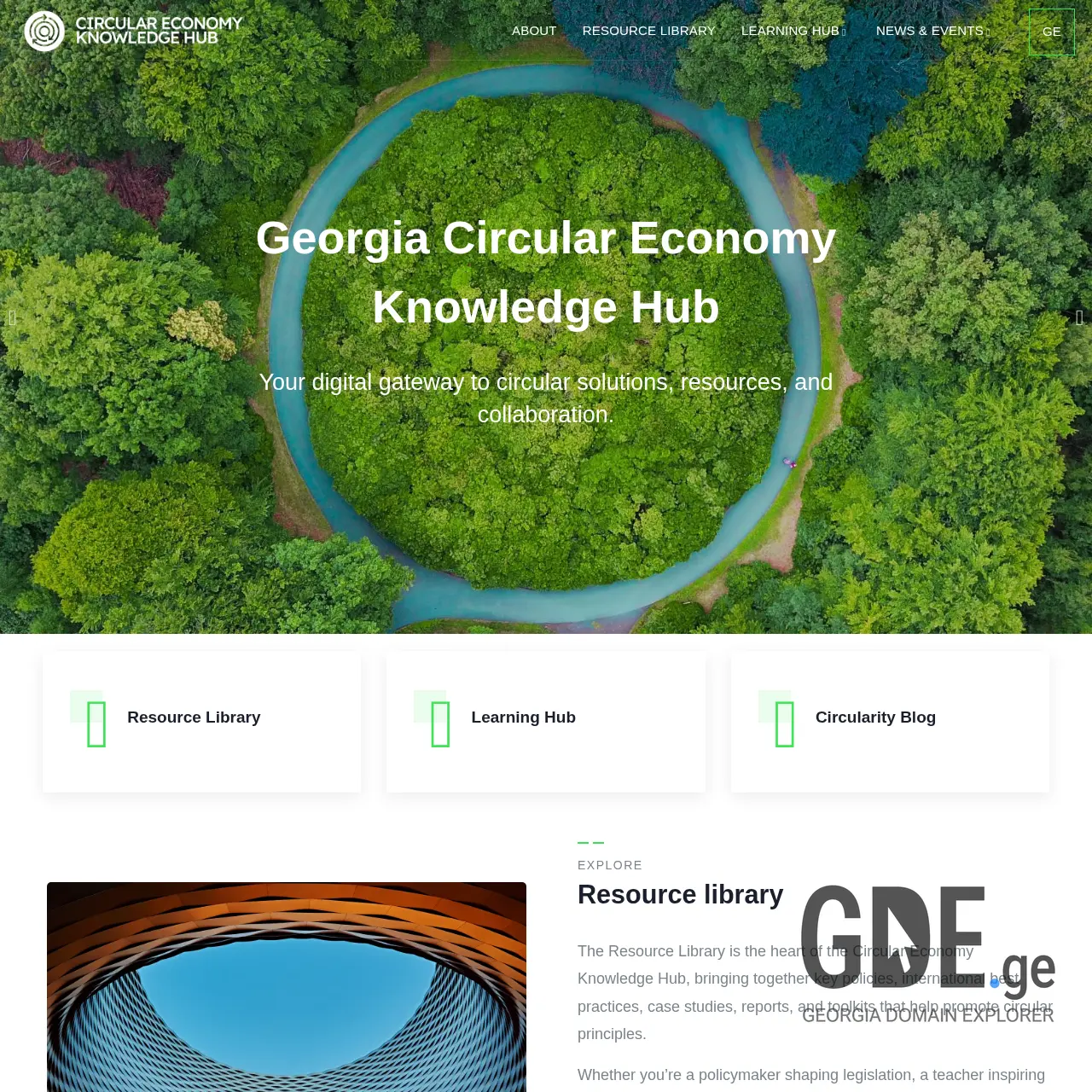 Screenshot of the site circulareconomy.ge at 2025-12-07