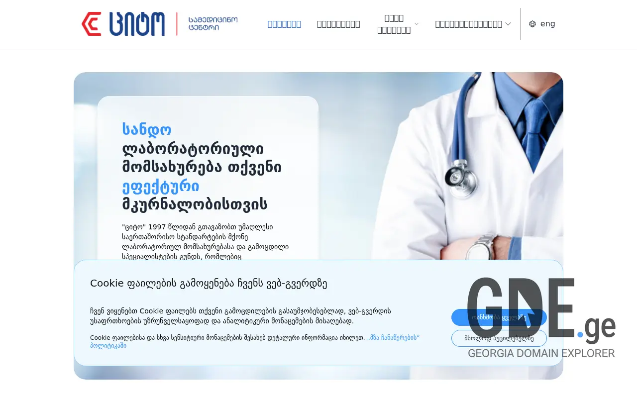 Screenshot of the site cito.ge at 2025-11-28