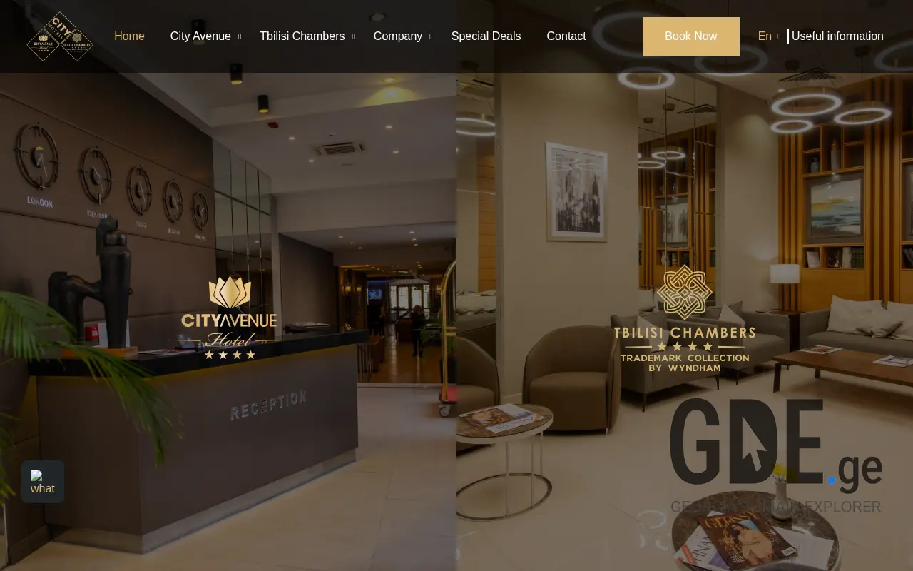 Screenshot of the site cityhotels.ge at 2025-11-27