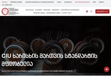 Screenshot of ciu.edu.ge