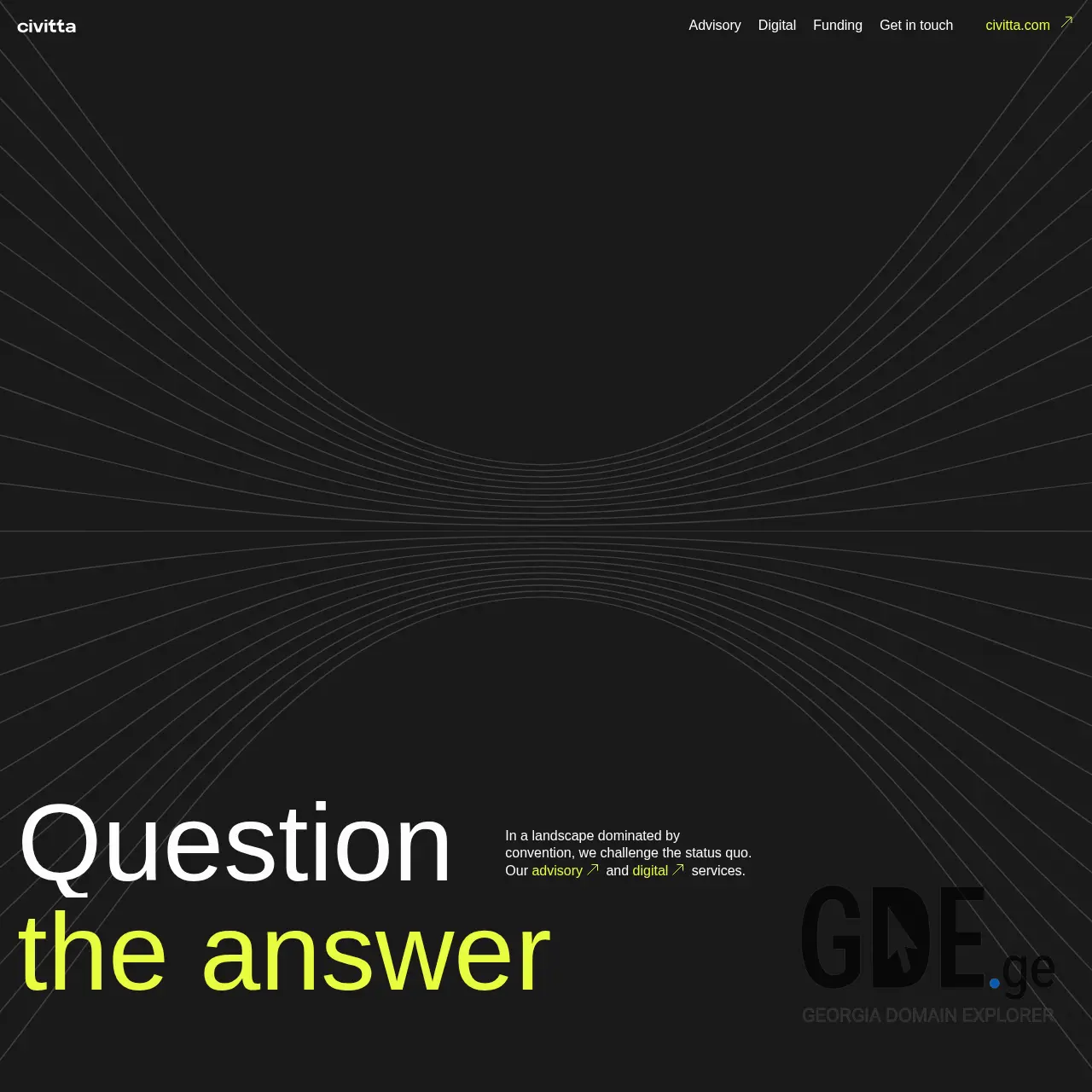 Screenshot of the site civitta.ge at 2025-12-07