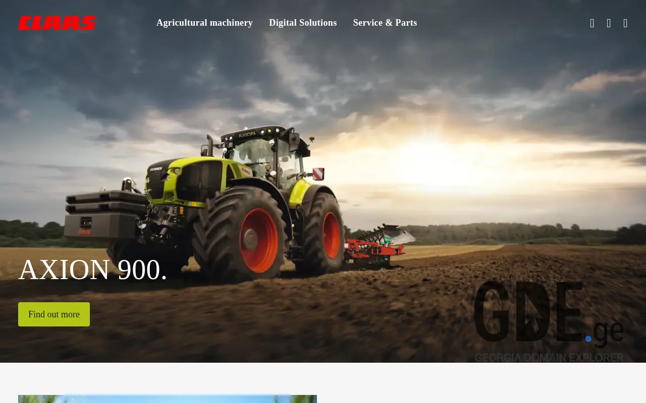 Screenshot of the site claas.ge at 2025-11-27